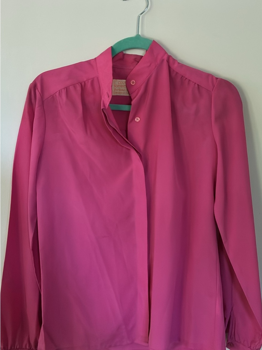Pendleton Hot Pink Stand-Collar Blouse